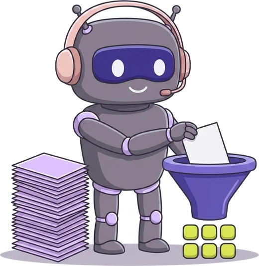 A Chatleadr bot reading a website and sorting it into knowledge